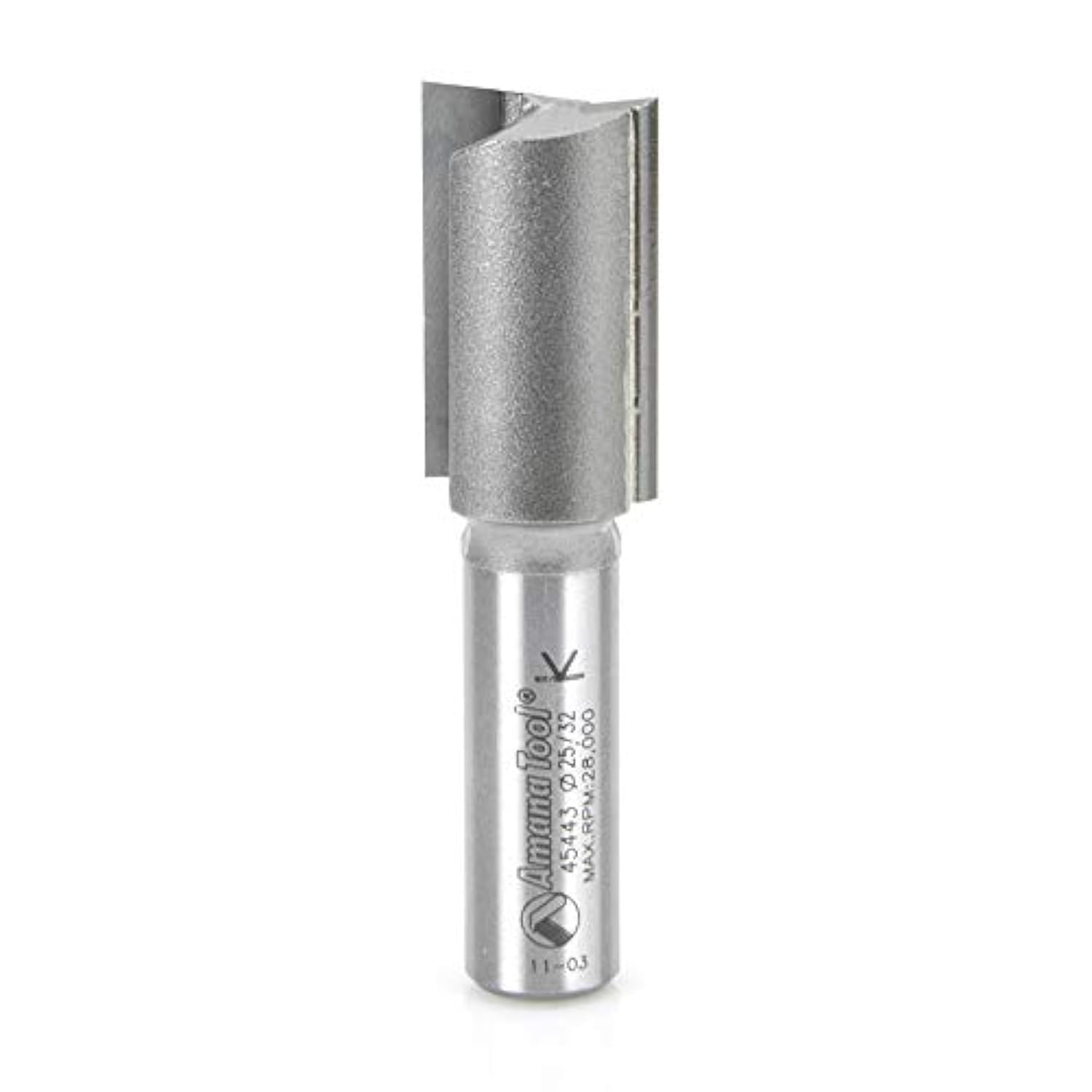 Amana Tool - 45443 Carbide Tipped Straight Plunge 25/32 Dia x 1-1